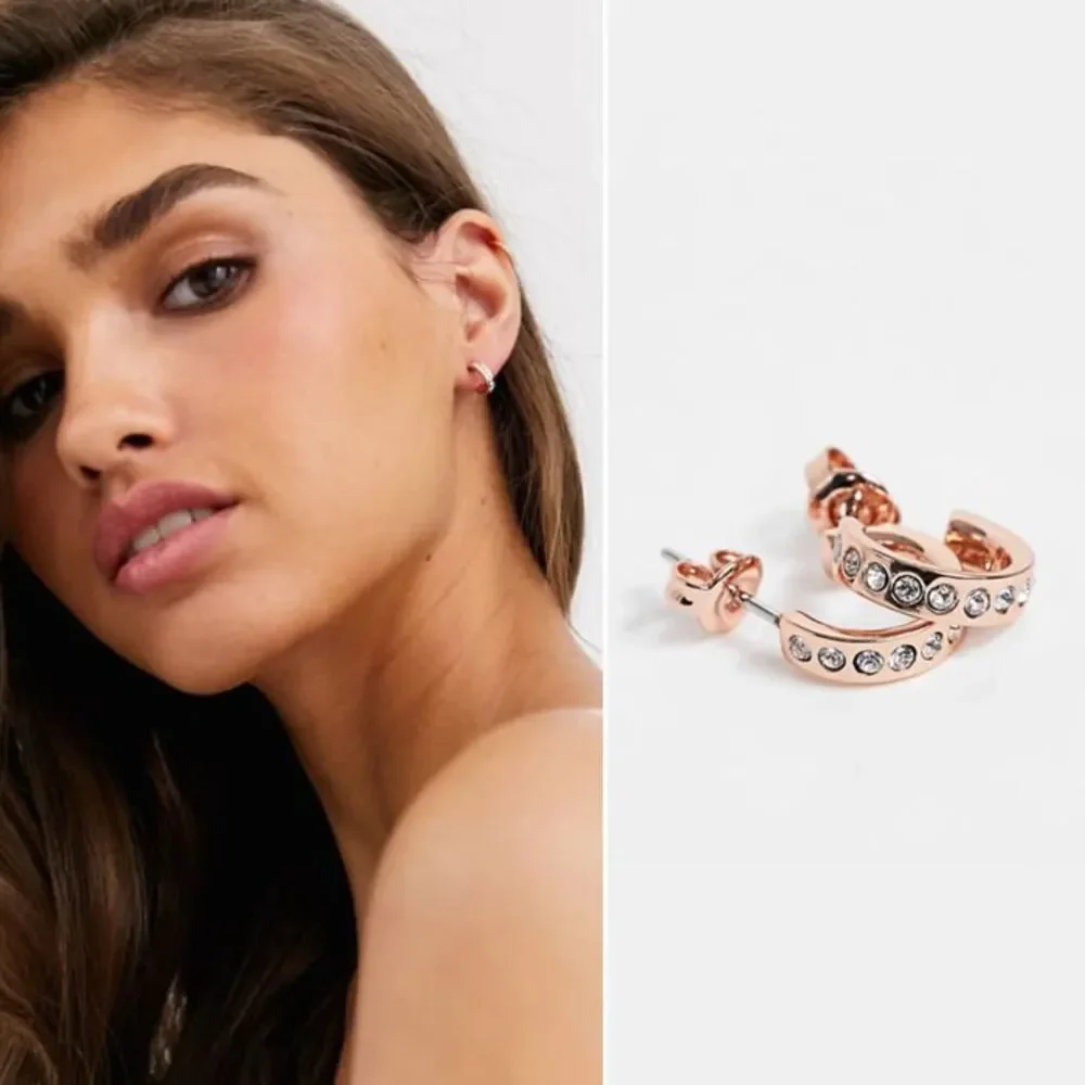 ❤︎ Ted Baker ❤︎ Seeni Mini hoop huge swarovski crystal earrings